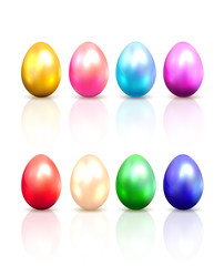 Set of colorful Easter eggs