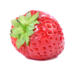 Fresh strawberry over white background.