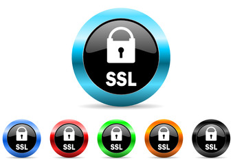 ssl icon vector set