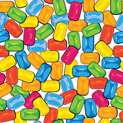 multicolor bubblegum seamless pattern