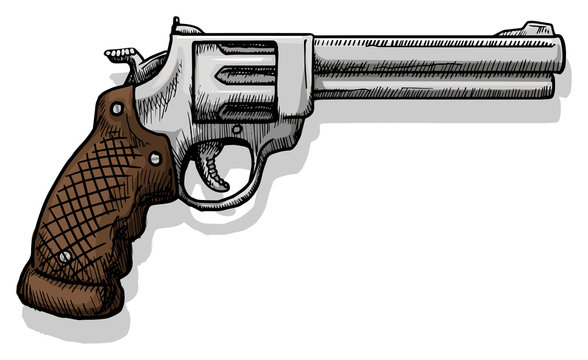 Hand drawn pistol