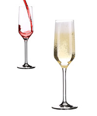 White and red champagne.