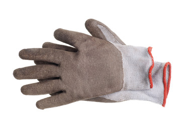 Work gloves isolated on a white