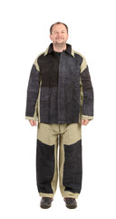 Obraz premium Welder in workwear suit.