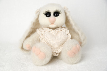 Toy Bunny with heart