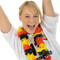 Fan der Deutschen Nationalmannschaft jubelt
