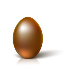 Easter egg dark-gold color without ornament