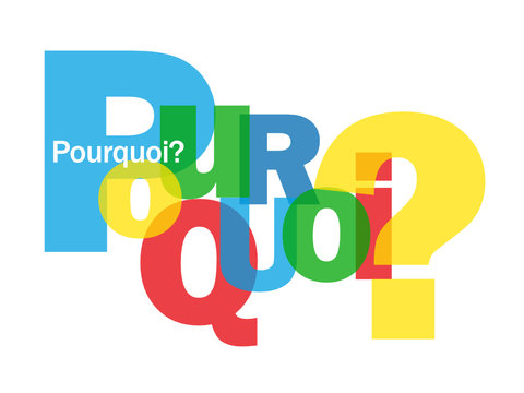 Mosaïque de Lettres "POURQUOI?" (questions réponses faq comment)