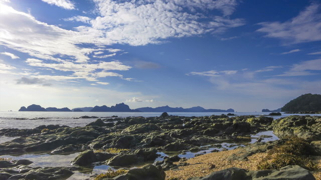 Island cloudscape Philippines time lapse