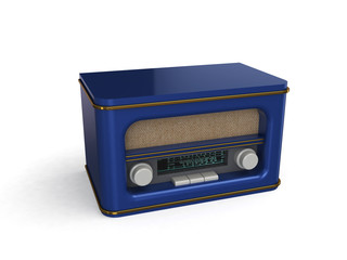 Retro radio 3d illustration