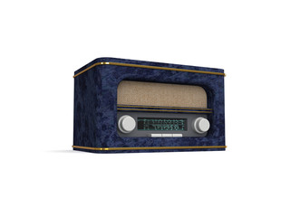 Retro radio 3d illustration