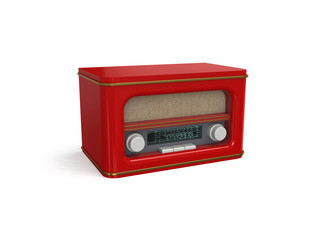 Obraz premium Retro radio 3d illustration