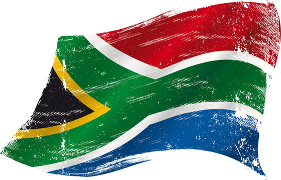 South Africa grunge flag