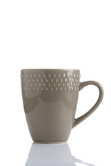 big coffee cup on white background