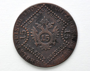15 Kreuzer ,coin of Austria-Hungary