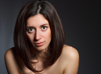 Naklejka premium Beauty portrait of young woman