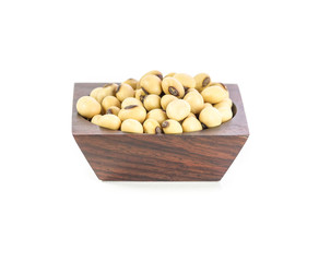 Soybeans in wood bowl