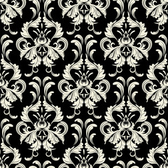 Fototapeta premium vector seamless backdrop. damask pattern. flower wallpaper