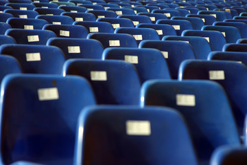 Tribünen-Sitze/Arena/Stadion blau