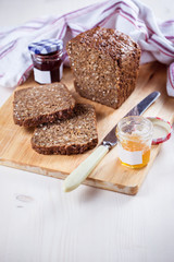 Slices of organic bread