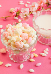 ひなあられと甘酒