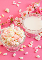 ひなあられと甘酒