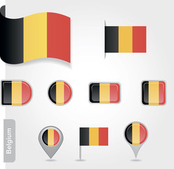 Belgium flag icon set