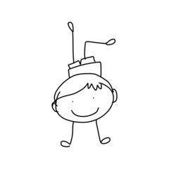 hand drawing cartoon happiness