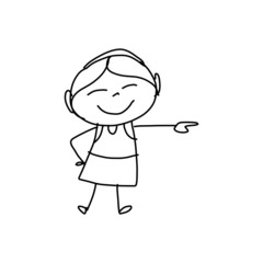 hand drawing cartoon happiness