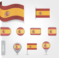 Obraz premium Spanish flag icon