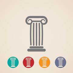 set of ancient column icons