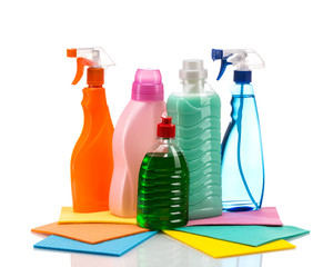 Cleaning product plastic container for house clean