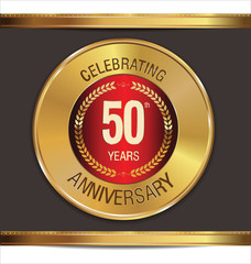Anniversary golden label, 50 years