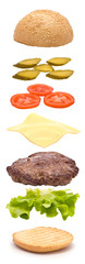 Hamburger Parts Vertical Explosion