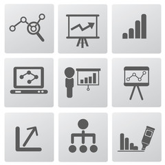 Graph and diagram for business icons,vector