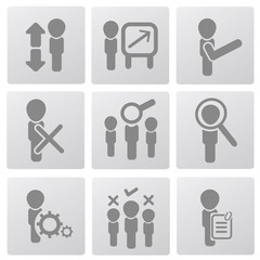 Human resource and management icons