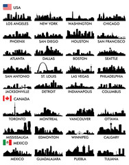 Naklejka premium City skyline North America
