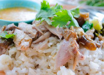 Stewed pork leg on rice