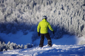 Fototapeta na wymiar freeride en snowboard