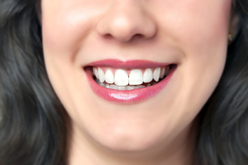 Closeup smiling woman