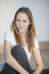 Fototapeta premium portrait of a beautiful young natural woman