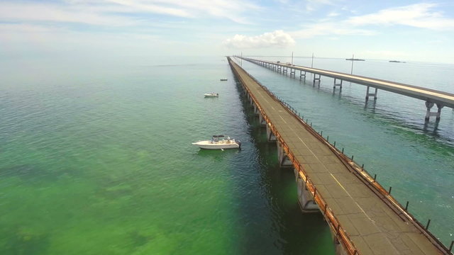 Bridge Florida Keys aerial footage