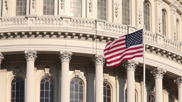 Flag at United States Capitol Building, Washington, DC