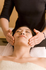 Fototapeta na wymiar woman getting massage