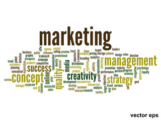 Vector conceptual business marketing word cloud
