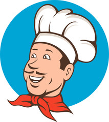 Chef Cook Baker Smiling Cartoon