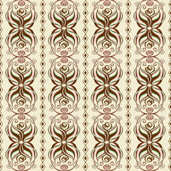 Seamless abstract pattern of wavy ornament