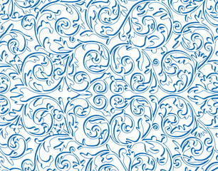 植物柄のパターン 