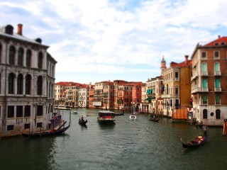 Fototapeta na wymiar イタリア　水の都　ベネチア　ジオラマ風
