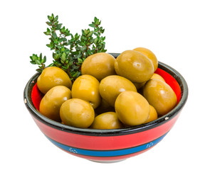 Green gigant olives